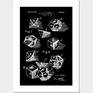 Dice Set Tabletop Games Patent Blueprints 1963 Posters and Art